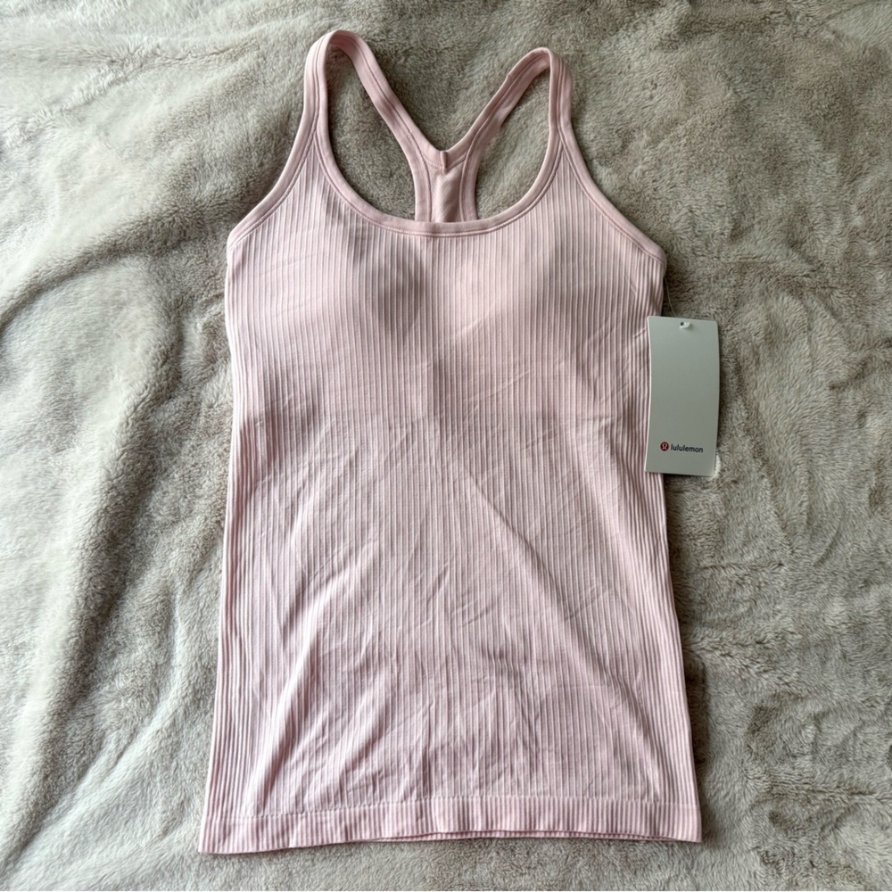NWT Lululemon Ebb to Street Tank Top Flush Pink Size 8 - Picture 2 of 10